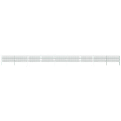 Zaunelement mit Pfosten Eisen 1557,5 x 80 cm Grün