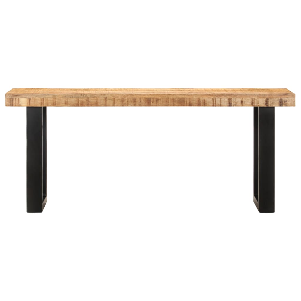 Sitzbank 110 cm Raues Mango-Massivholz und Stahl