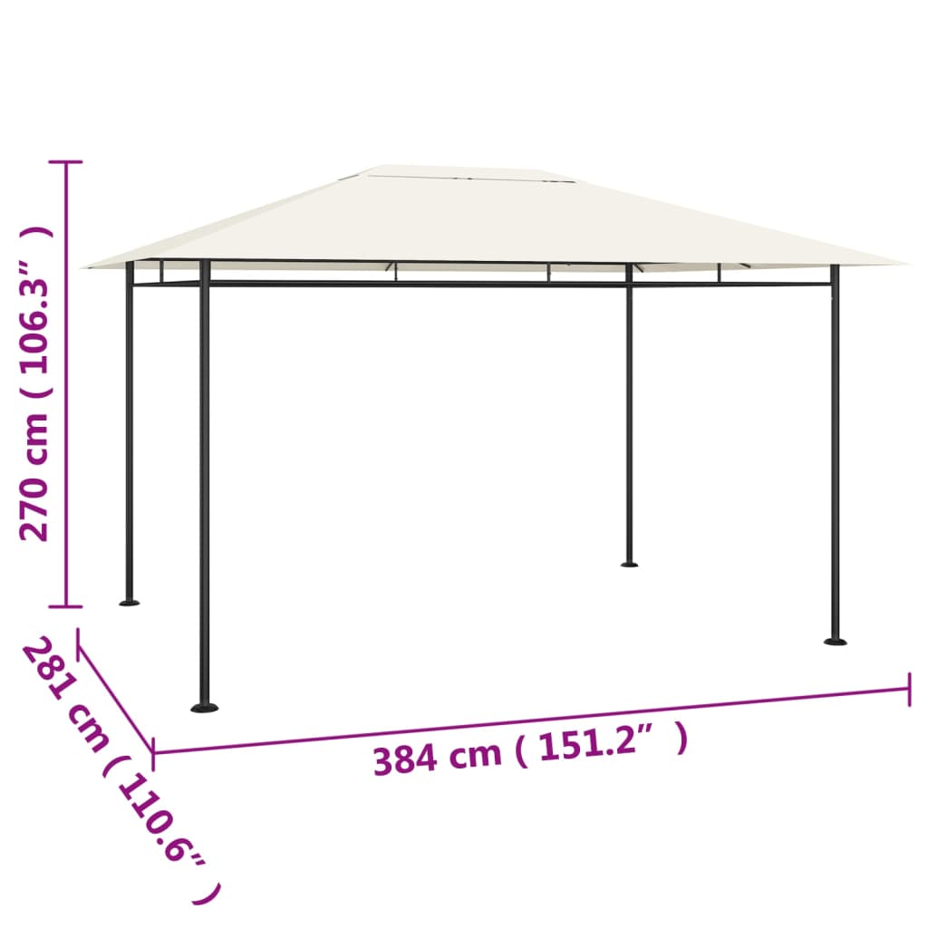 Pavillon 384x281x270 cm Creme 180 g/m²