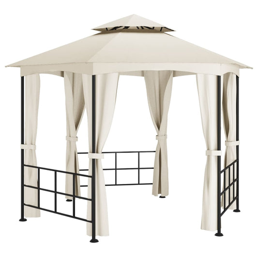 Pavillon mit Seitenwänden 3,1x2,7 m Creme
