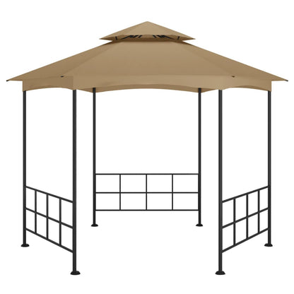 Pavillon mit Seitenwänden 3,1x2,7 m Taupe