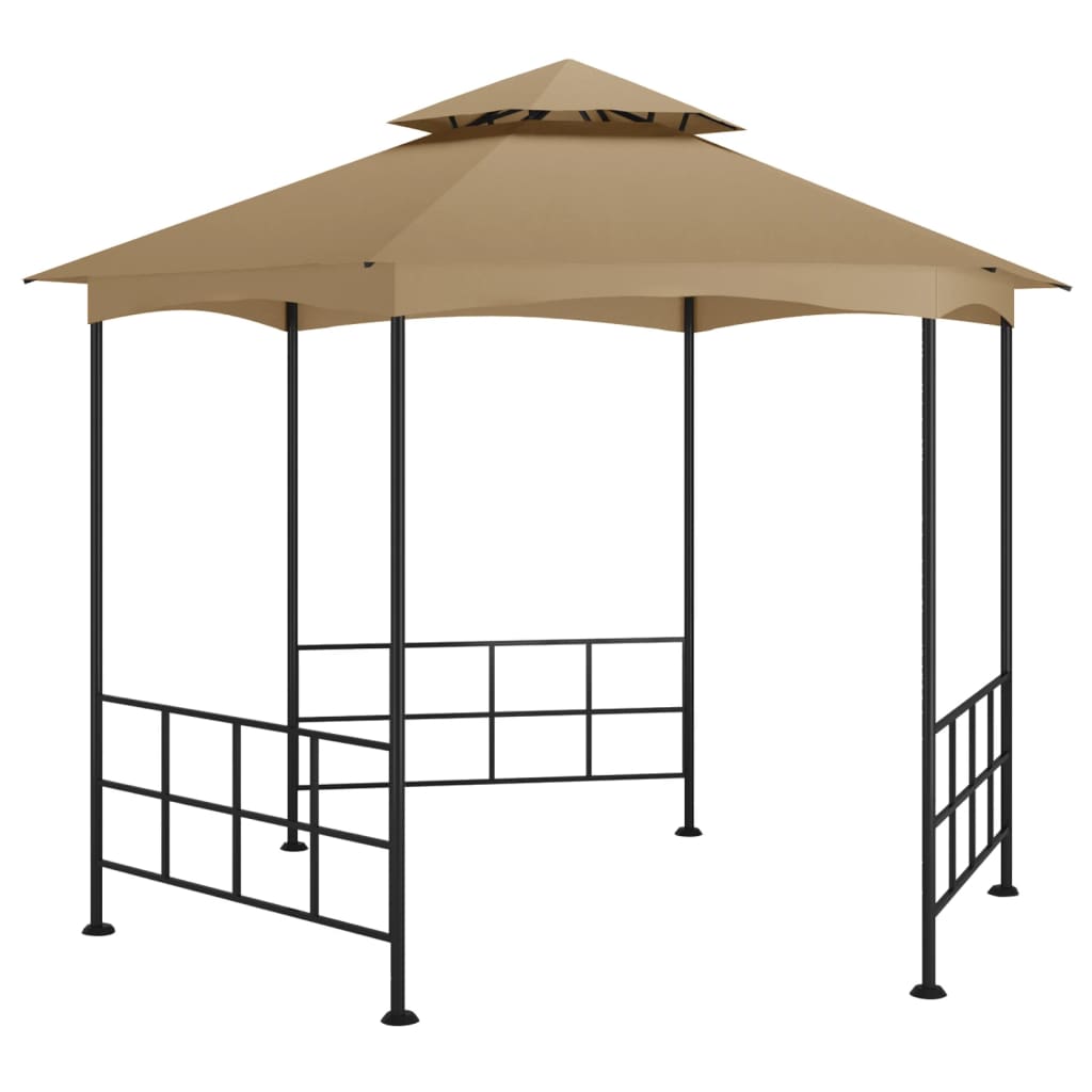 Pavillon mit Seitenwänden 3,1x2,7 m Taupe