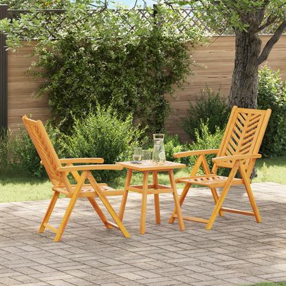 Garten Essgruppe 3 pcs Braun Massivholz Akazie