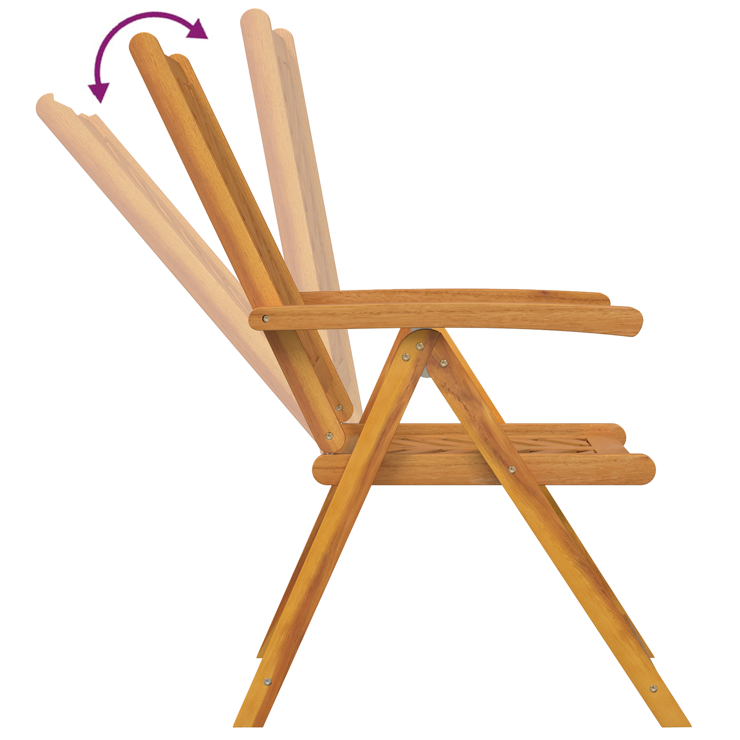 Garten Essgruppe 3 pcs Braun Massivholz Akazie