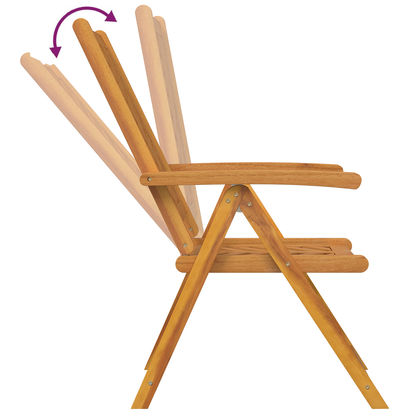 Garten Essgruppe 3 pcs Braun Massivholz Akazie