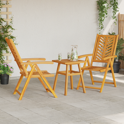 Garten Essgruppe 3 pcs Braun Massivholz Akazie