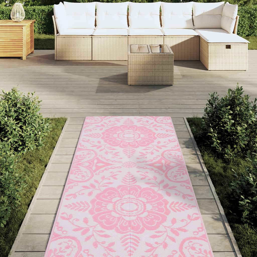 Outdoor-Teppich ARAKIL Rosa 80x250 cm PP