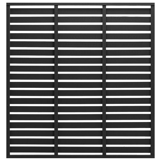 Zaunelement WPC 180x180 cm Schwarz