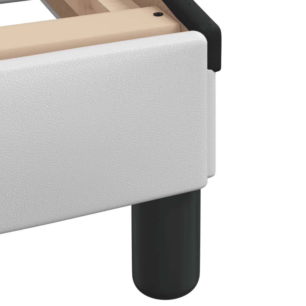 Bettgestell ohne Matratze "Zadar" Weiß und Schwarz 80x200 cm Kunstleder