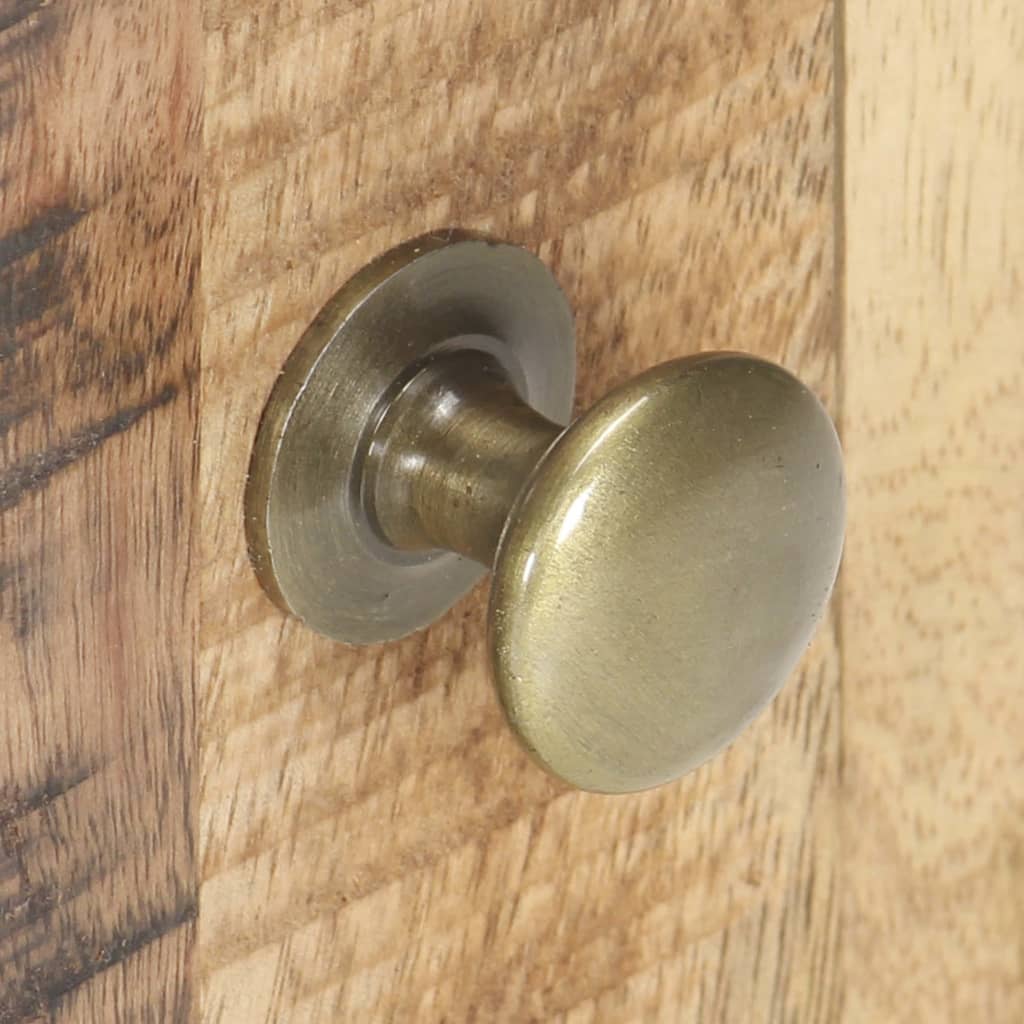 Nachttisch 40x30x50 cm Raues Mangoholz