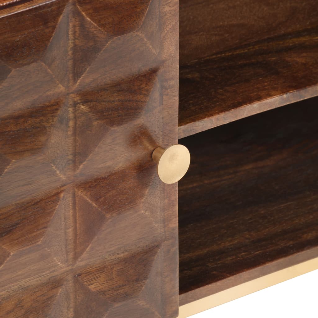 TV-Schrank 124 x 29 x 45 cm, massives Mangoholz