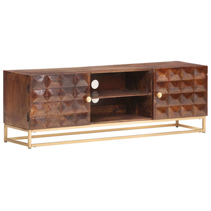 TV-Schrank 124 x 29 x 45 cm, massives Mangoholz