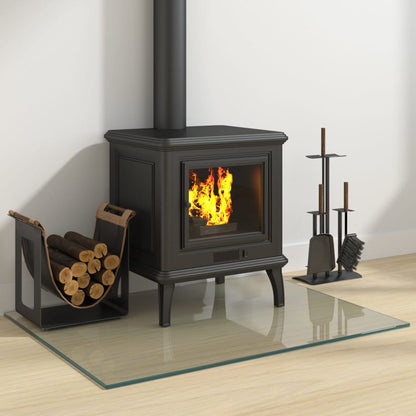 Kaminofen Glasplatte Rechteckig 80x60 cm