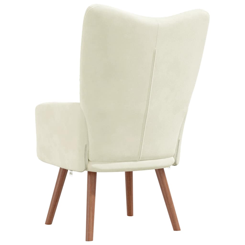 Relaxsessel Cremeweiß Samt