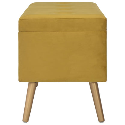 Hocker mit Stauraum 3 Stk. Senfgelb Samt
