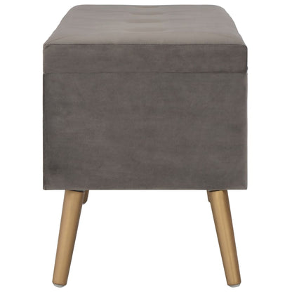 Hocker mit Stauraum 3 Stk. Grau Samt