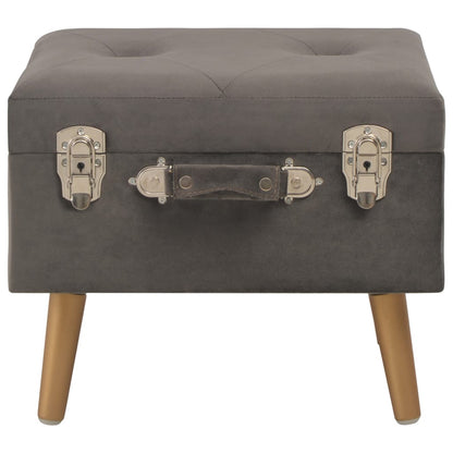 Hocker mit Stauraum 3 Stk. Grau Samt