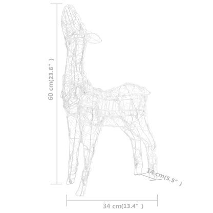LED-Rentier-Familie Weihnachtsdeko Acryl 160 LED Kaltweiß