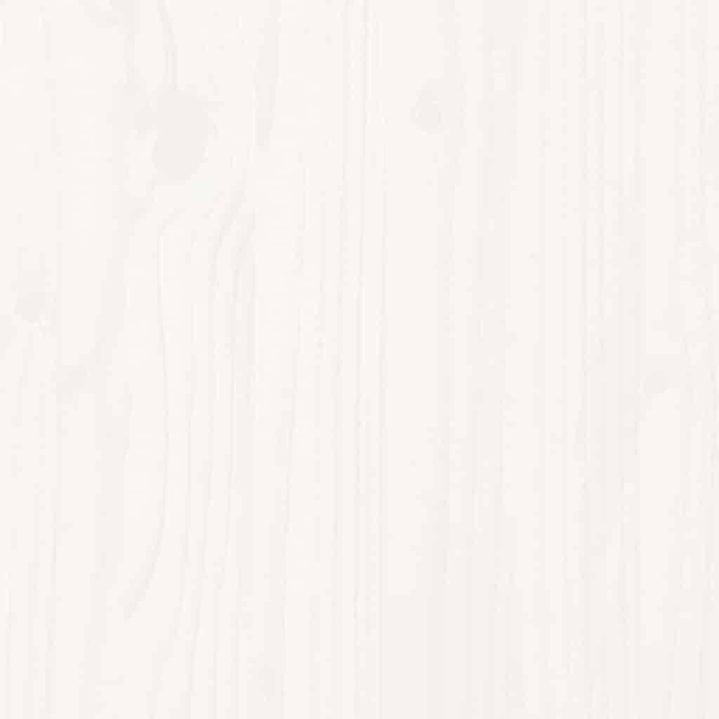 Massivholzbett ohne Matratze Weiß 100x200 cm Kiefernholz