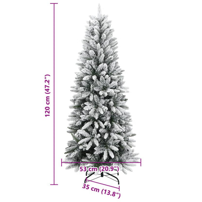 Künstlicher Weihnachtsbaum mit Schnee 150 LEDs 120 cm