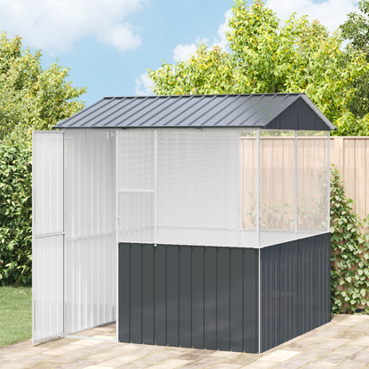 Vogelkäfig Anthrazit 215 x 209 x 230 cm Verzinkter Stahl