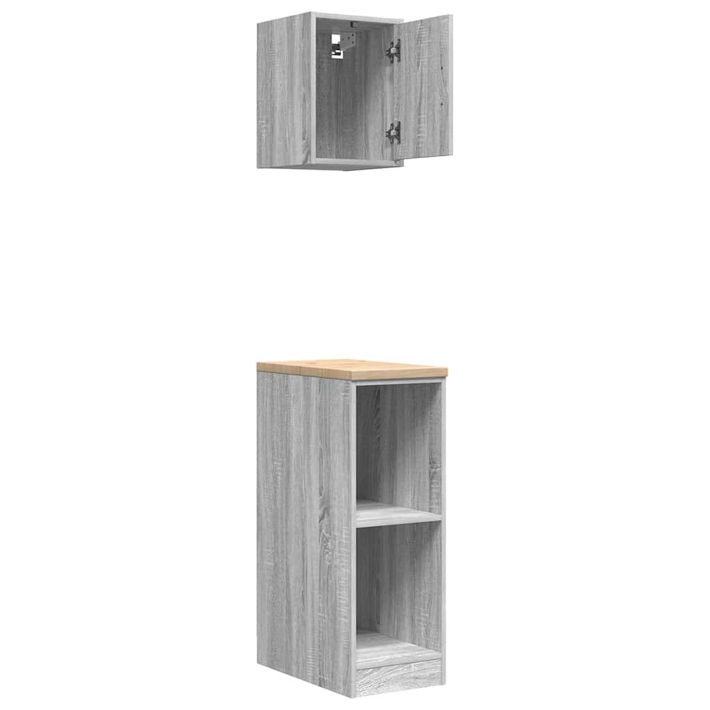Garagenschränke 2 Stk. Grau Sonoma Holzwerkstoff