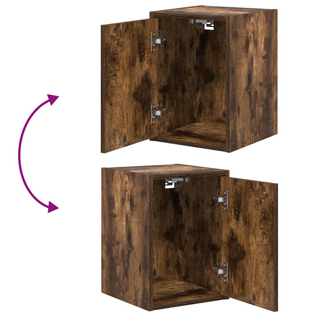 Garagenschränke 2 Stk. Räuchereiche Holzwerkstoff