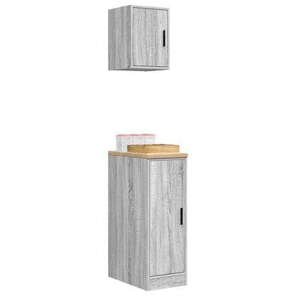 Garagenschränke 2 Stk. Grau Sonoma Holzwerkstoff