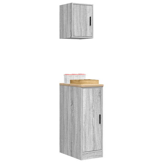 Garagenschränke 2 Stk. Grau Sonoma Holzwerkstoff