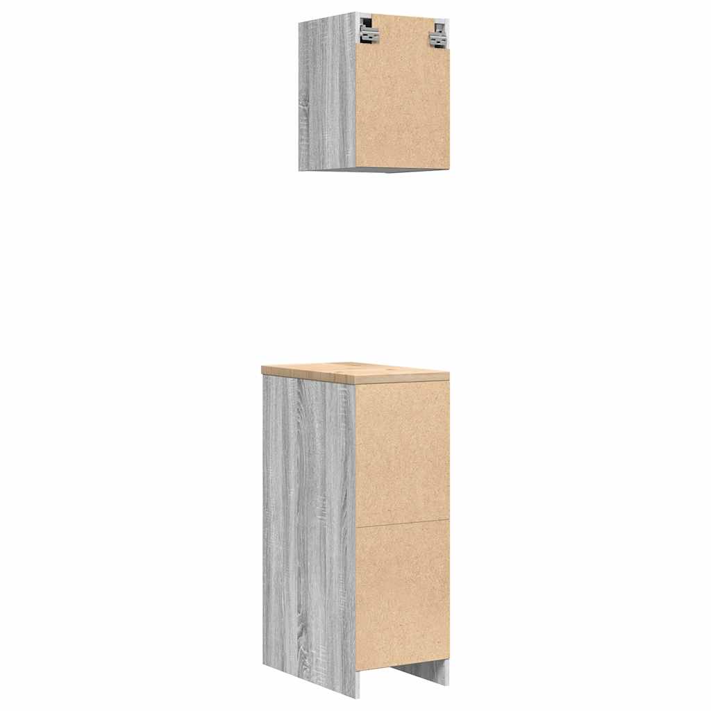 Garagenschränke 2 Stk. Grau Sonoma Holzwerkstoff