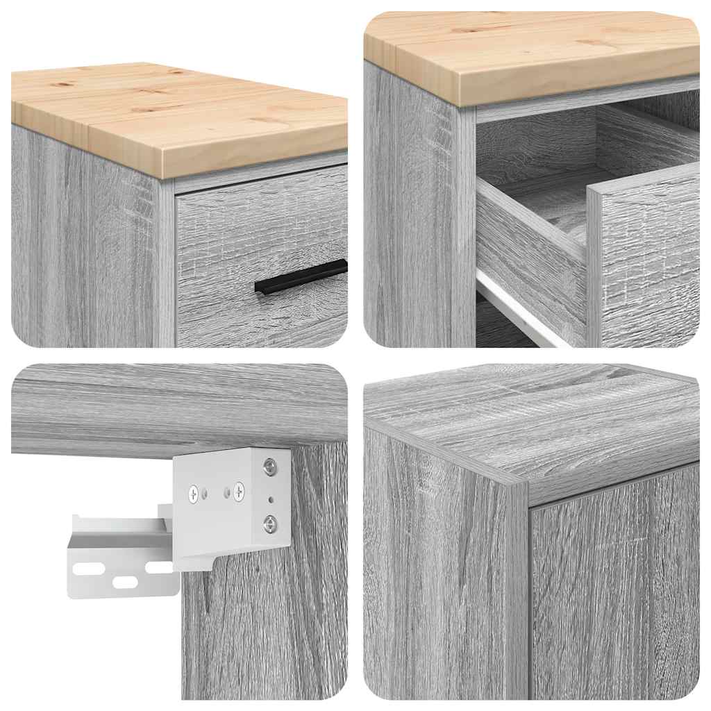 Garagenschränke 2 Stk. Grau Sonoma Holzwerkstoff