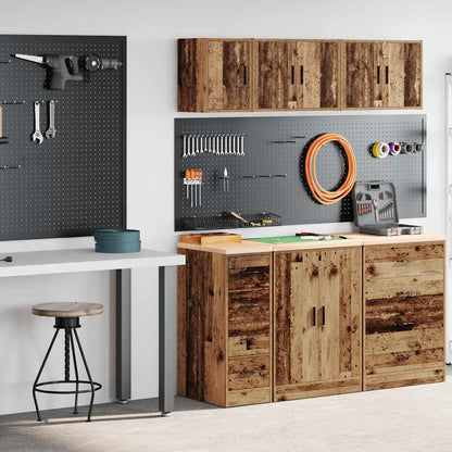 Garagenschränke 2 Stk. Altholz-Optik Holzwerkstoff