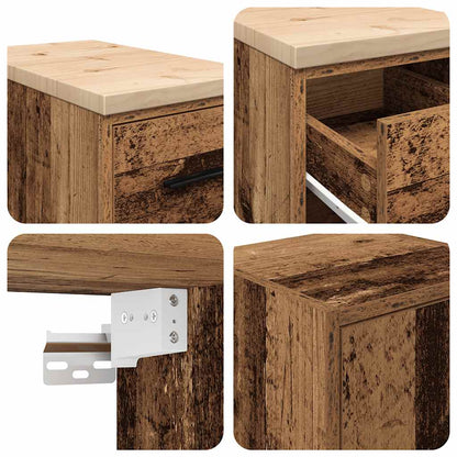 Garagenschränke 2 Stk. Altholz-Optik Holzwerkstoff