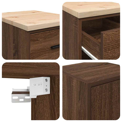 Garagenschränke 2 Stk. Braun Eichen-Optik Holzwerkstoff