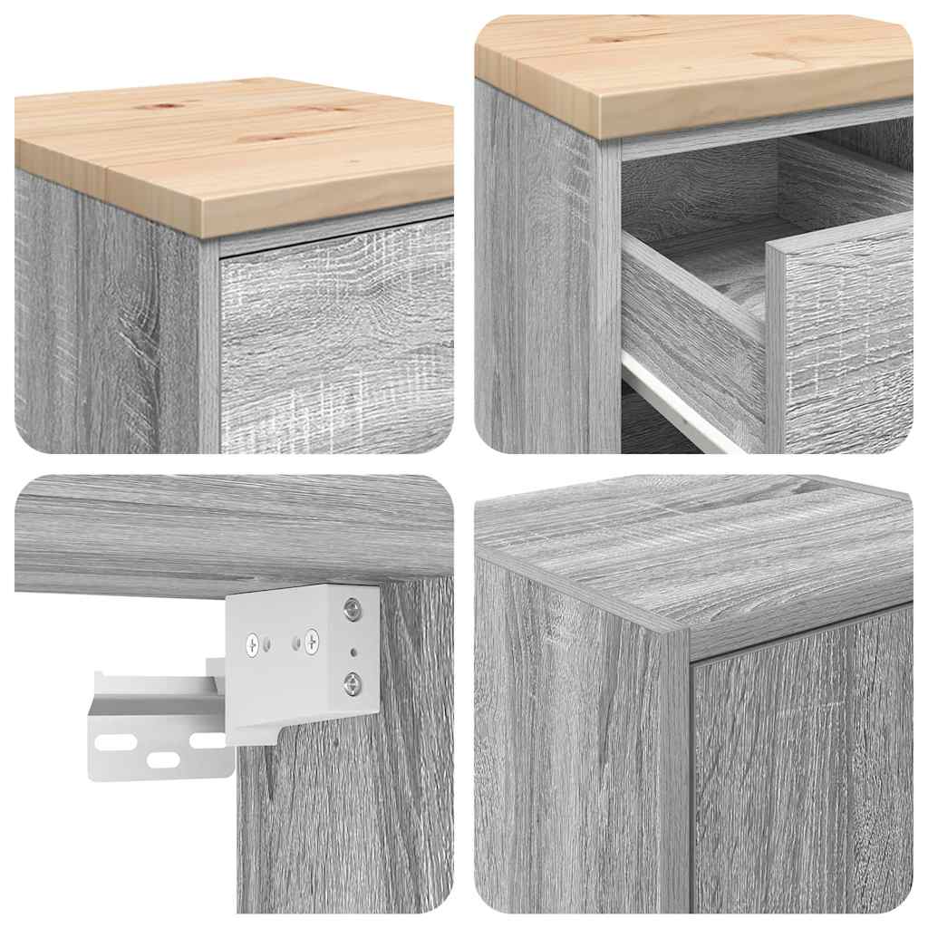 Garagenschränke 2 Stk. Grau Sonoma Holzwerkstoff