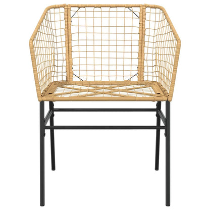 5-teiliges Garten-Esszimmerset Braunes Polyrattanglas