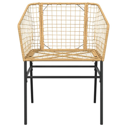 7-teiliges Garten-Esszimmerset Braunes Polyrattanglas