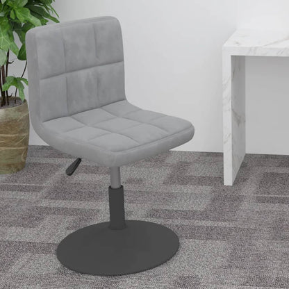 Drehbarer Barhocker Hellgrau Samt