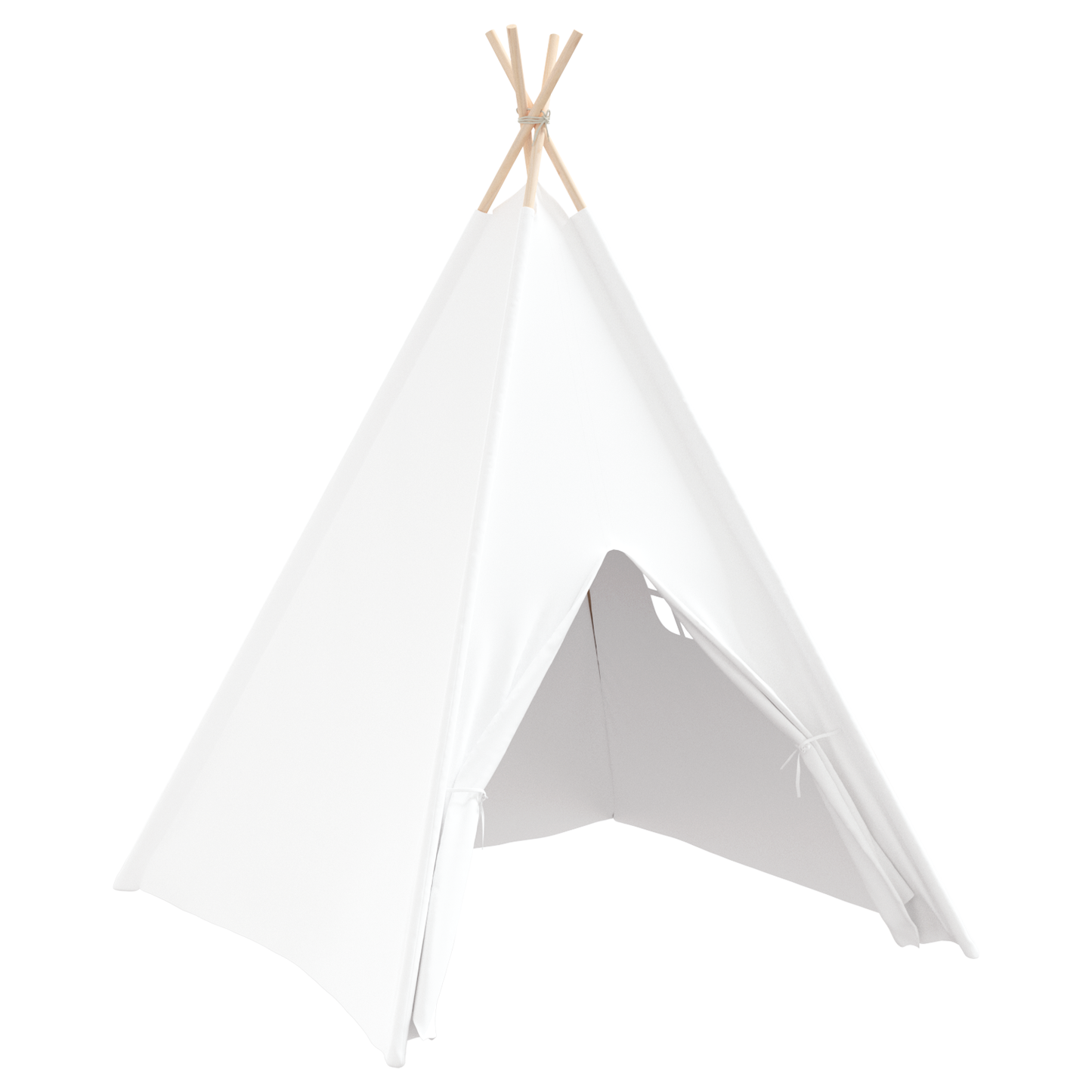 Teepee Zelt Weiß 120 x 120 x 150 cm Stoff und Plastik