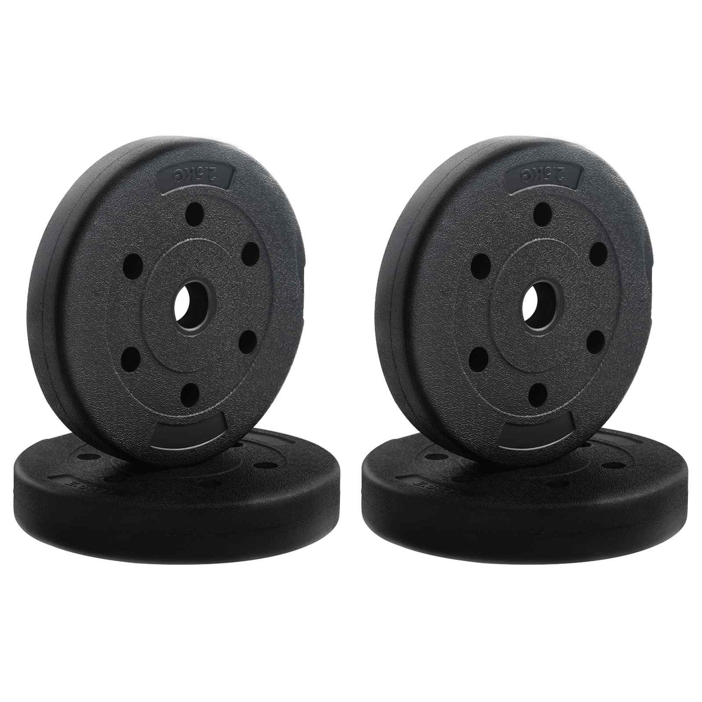 4-in-1 Hantelset Schwarz und Rot 121 x 19,5 x 19,5 cm