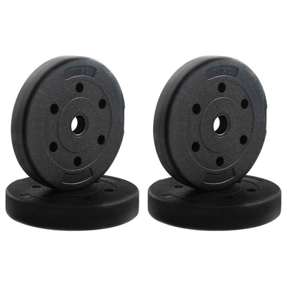 4-in-1 Hantelset Schwarz und Rot 121 x 19,5 x 19,5 cm