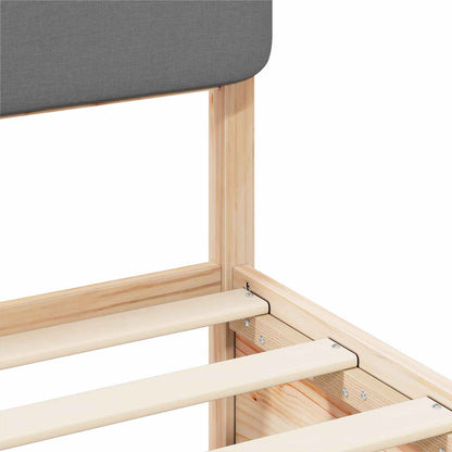 Bettgestell mit gepolstertem Kopfteil Hellgrau 120 x 200 cm