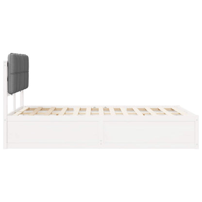 Bettgestell mit gepolstertem Kopfteil Hellgrau 120 x 190 cm