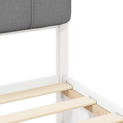 Bettgestell mit gepolstertem Kopfteil Hellgrau 120 x 190 cm