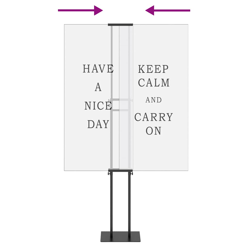 Messestände 2 pcs Schwarz 30 x 24 x 208 cm Eisen