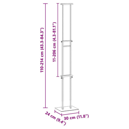 Messestände 2 pcs Schwarz 30 x 24 x 208 cm Eisen