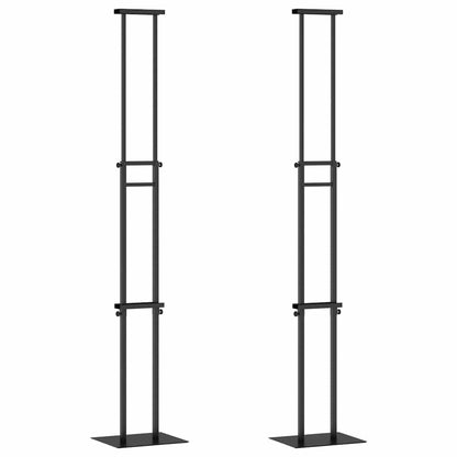 Messestände 2 pcs Schwarz 30 x 24 x 208 cm Eisen