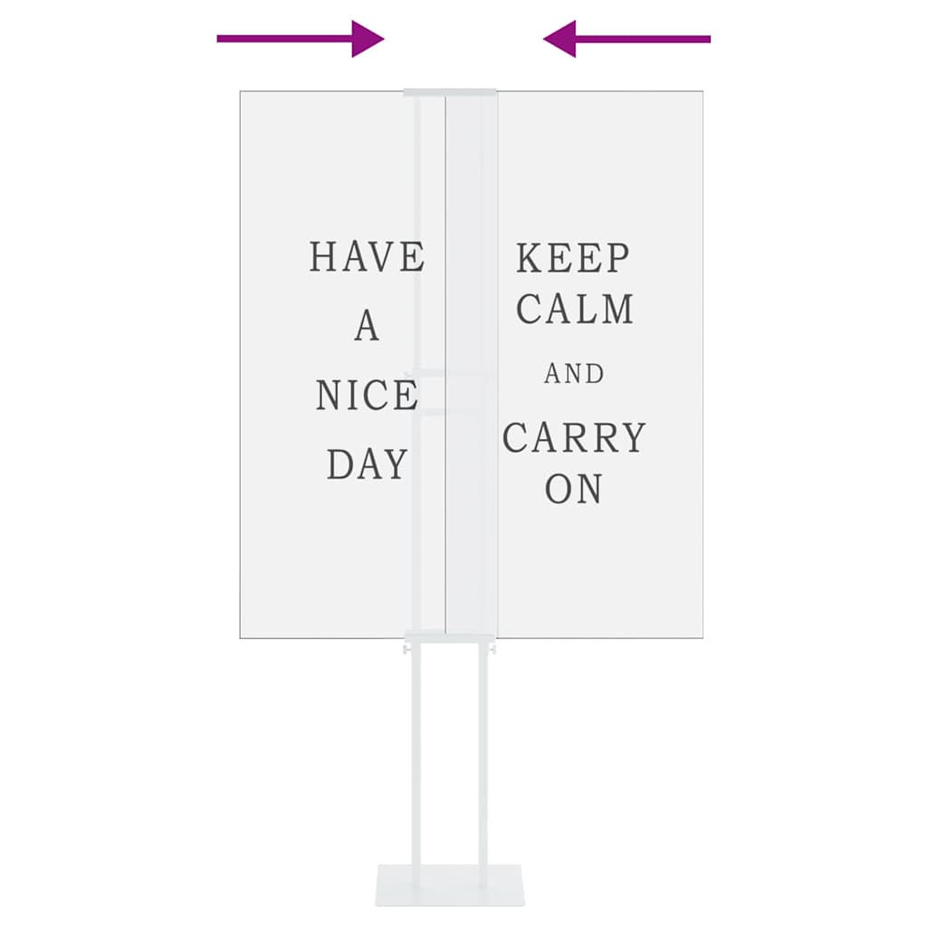 Messestände 2 pcs Weiß 30 x 24 x 208 cm Eisen