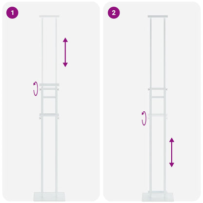 Messestände 2 pcs Weiß 30 x 24 x 208 cm Eisen