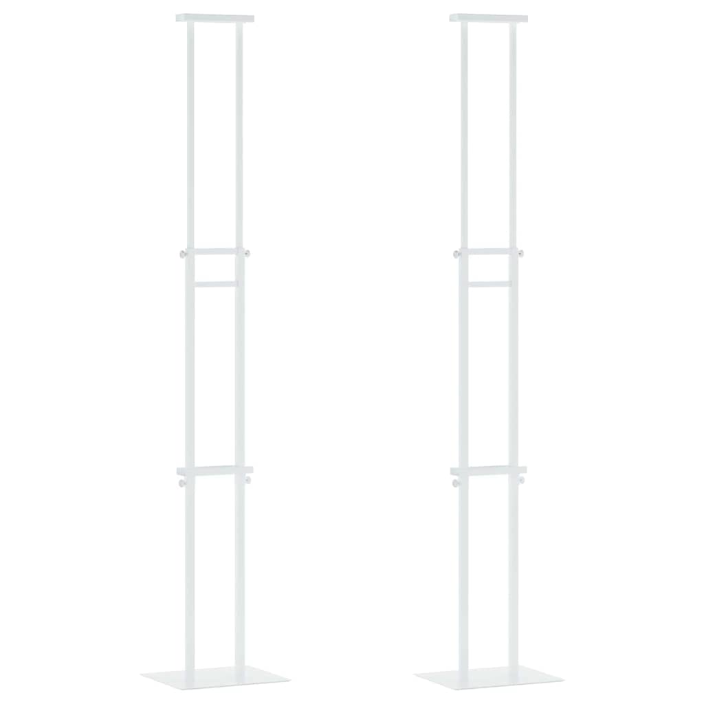 Messestände 2 pcs Weiß 30 x 24 x 208 cm Eisen